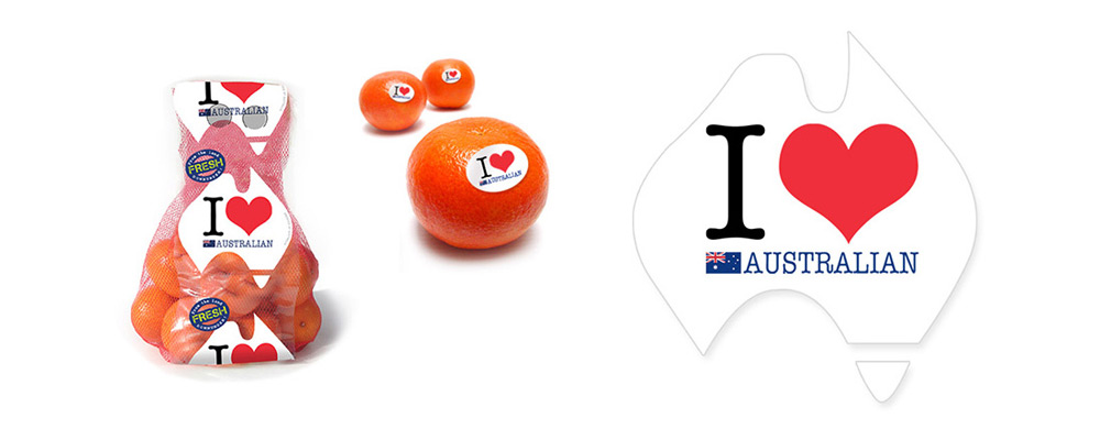 I heart Australian Mandarins brand