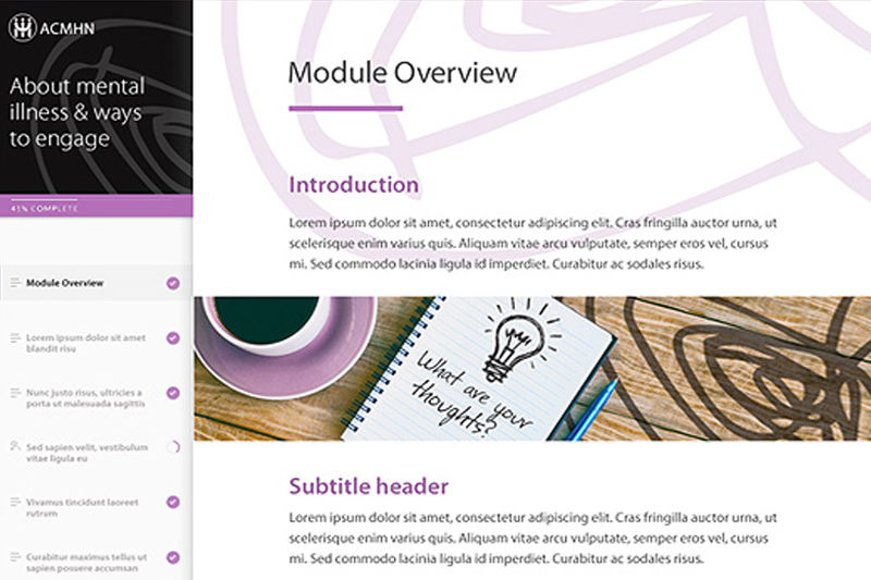 Australian Mental Health Nurses online learning modules